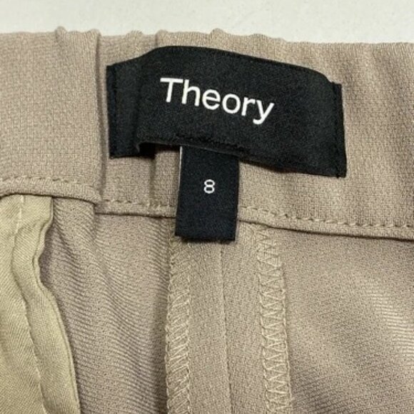NEW THEORY Womens Pants Cinder Gray Size 8 Treeca Pull-On Admiral Crepe Stretch - Picture 7 of 10